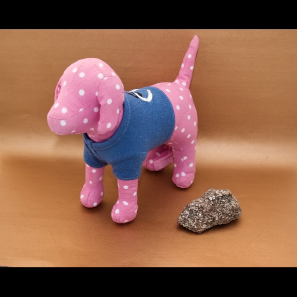 Pink Victoria Secret Polka Dot Love & Peace Dog